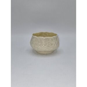 Belleek Ireland Third Period Grapevine Open Sugar Bowl Ivory Porcelain 1926–1946